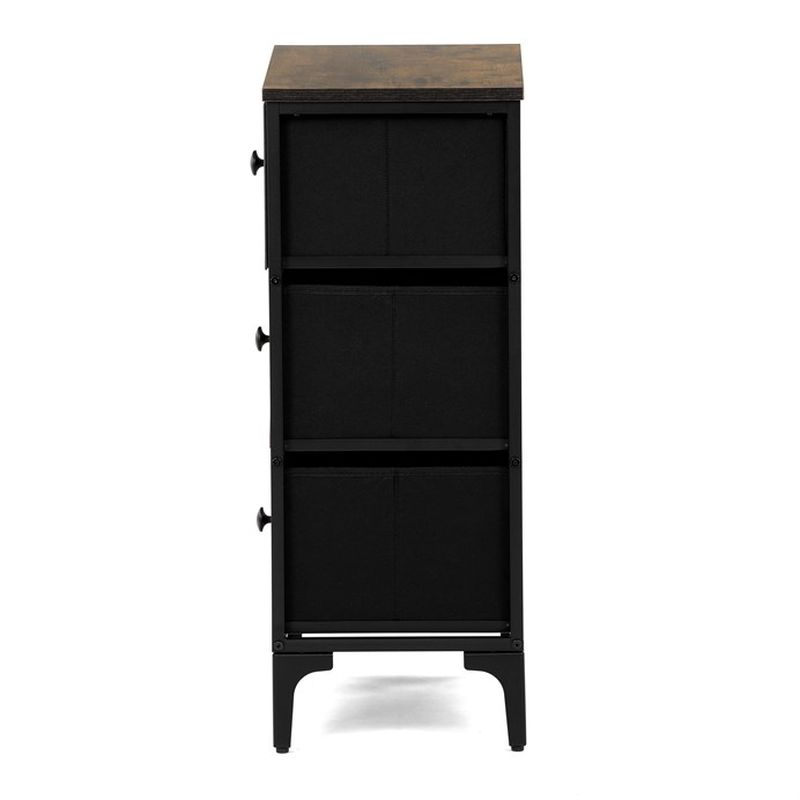 Retro komoda s 3 zásuvkami z netkanej textílie