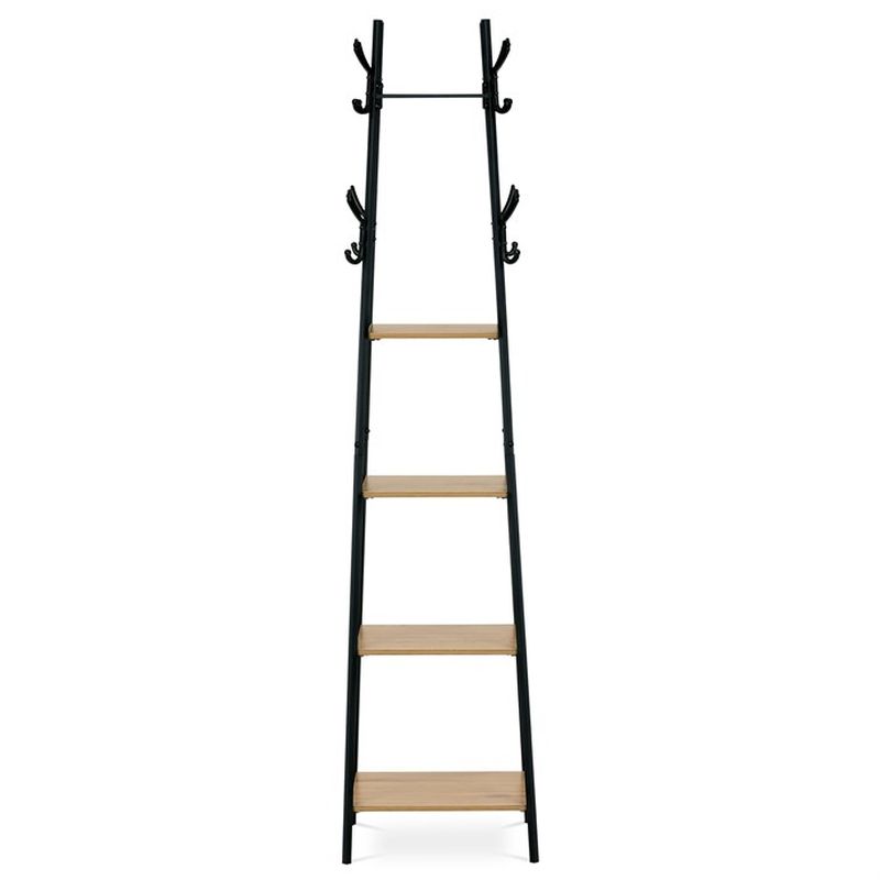 Vešiak so 4 policami z MDF, dekor divoký dub