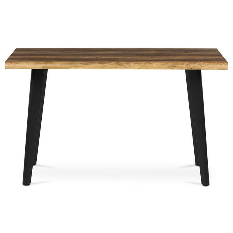 Stôl jedálenský 130x80, MDF doska dekor staré drevo, nohy čierne