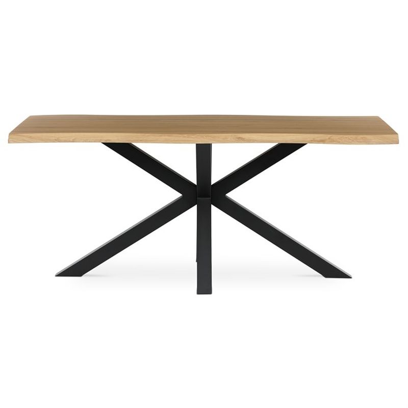 Stôl jedálenský 180x90, MDF doska dekor divoký dub, noha v tvare hviezdy