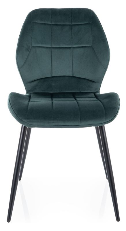 Ergonomická stolička do jedálne, čierna-zelená bluvel 78