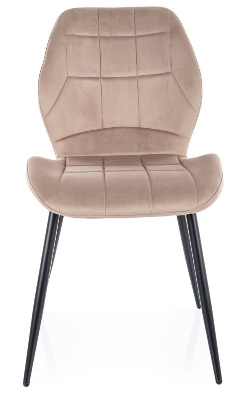 Ergonomická stolička do jedálne, čierna-tmavobéžová bluvel 40