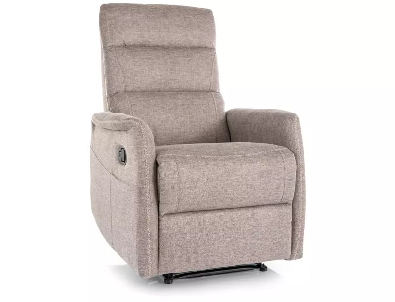 Relaxačné masážne polohovacie kreslo, béžová brego 34