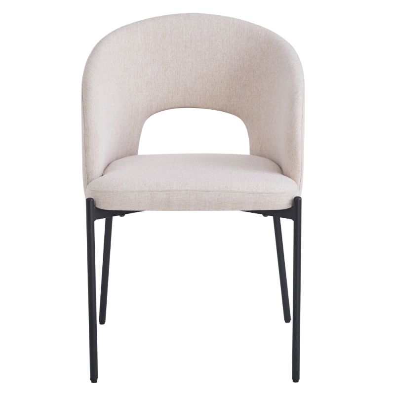 Moderná jedálenská stolička, béžová-čierna