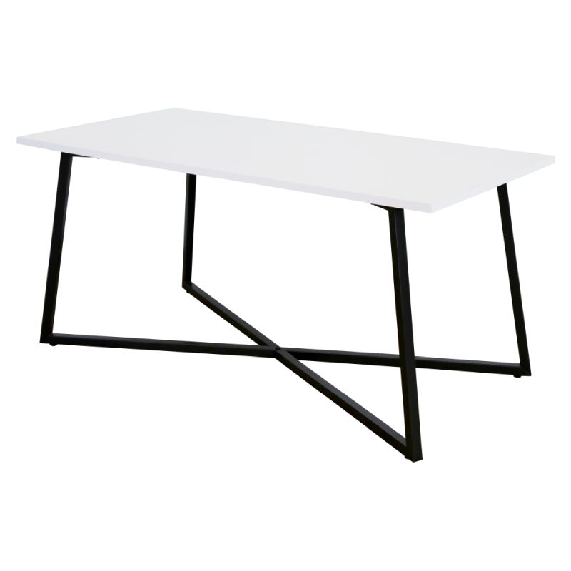 Štýlový a elegantný konferenčný stolík, biela-čierna