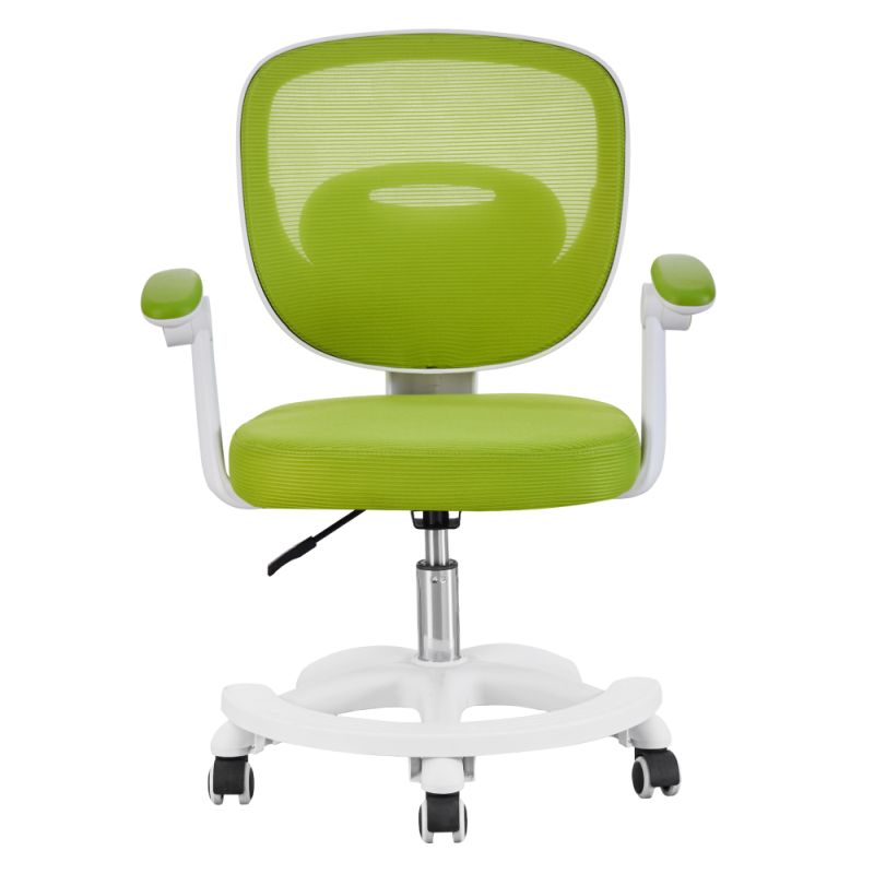 Štýlová otočná stolička, zelená-biela