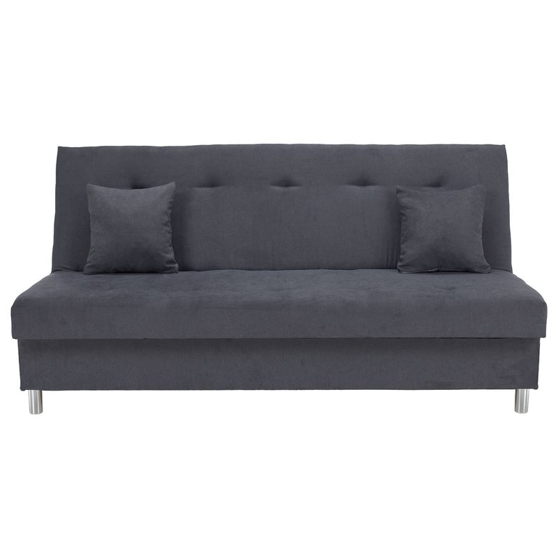 Rozkladacia moderná pohovka, sivá