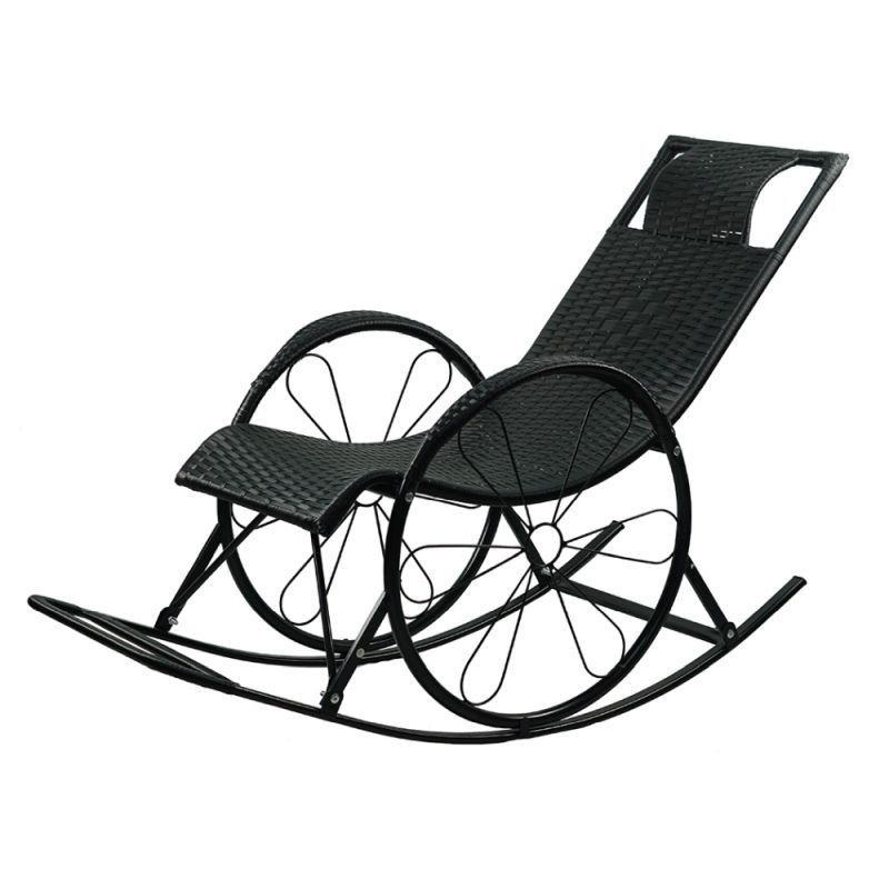 Hojdacie kreslo, ratan-kov, čierna