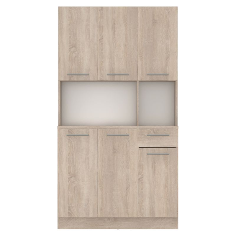 Šesťdverový kredenec, dub sonoma