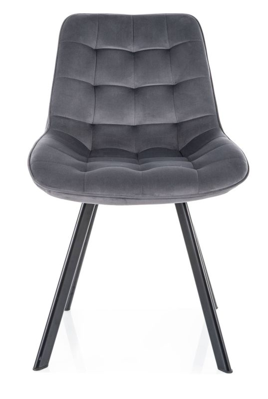 Praktická jedálenská stolička, čierna-sivá bluvel 14