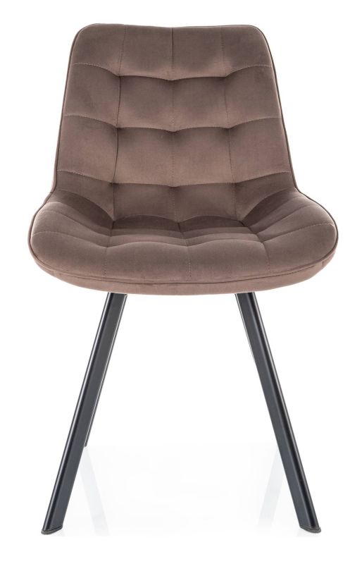 Praktická jedálenská stolička, čierna-cappuccino bluvel 38