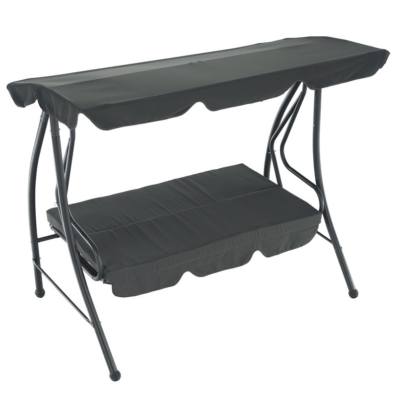 Štýlová záhradná hojdačka, sivá