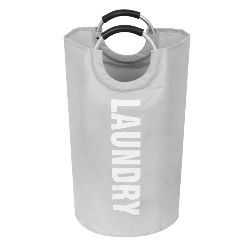 Praktický látkový kôš na bielizeň, sivý