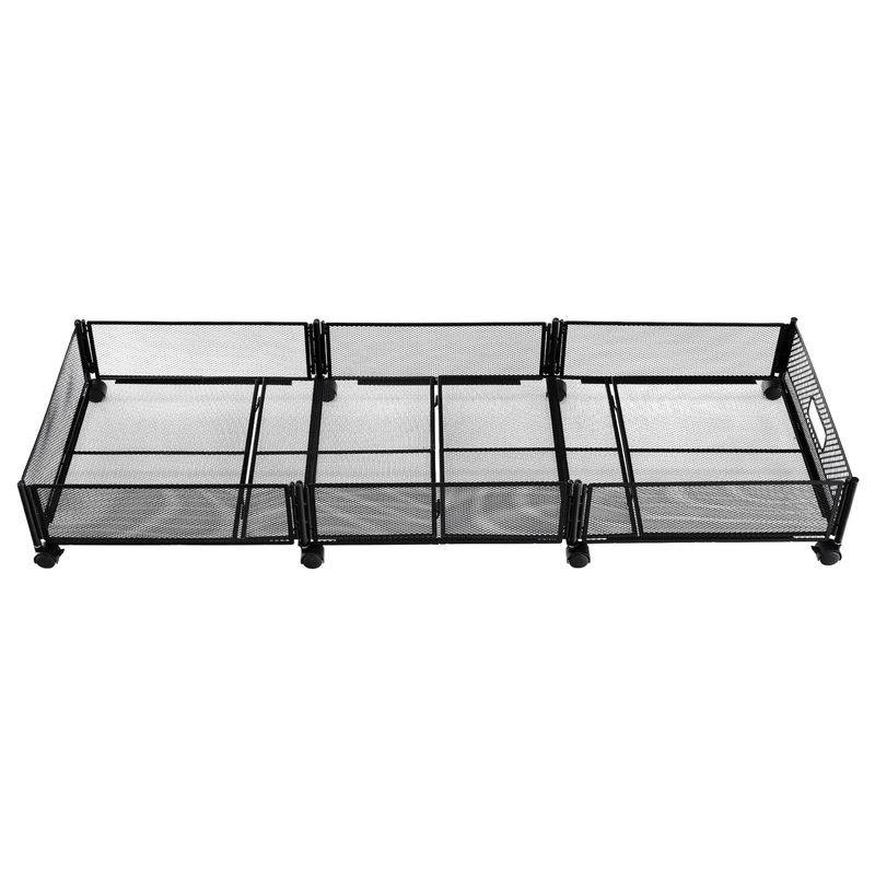 Organizér pod posteľ s kolieskami čierny, 120x40