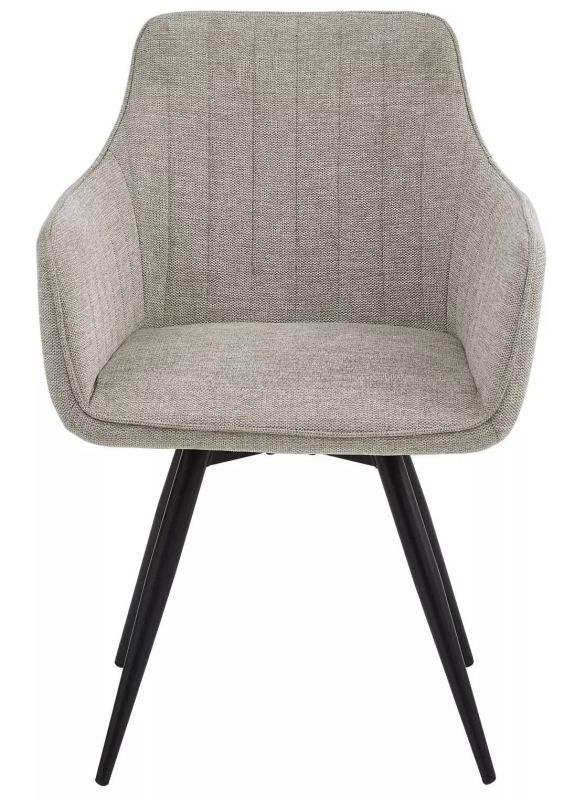 Stolička jedálenská z príjemného materiálu čierna-sivá 07