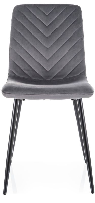 Luxusná jedálenská stolička s prešívaním, čierna-sivá bluvel 14