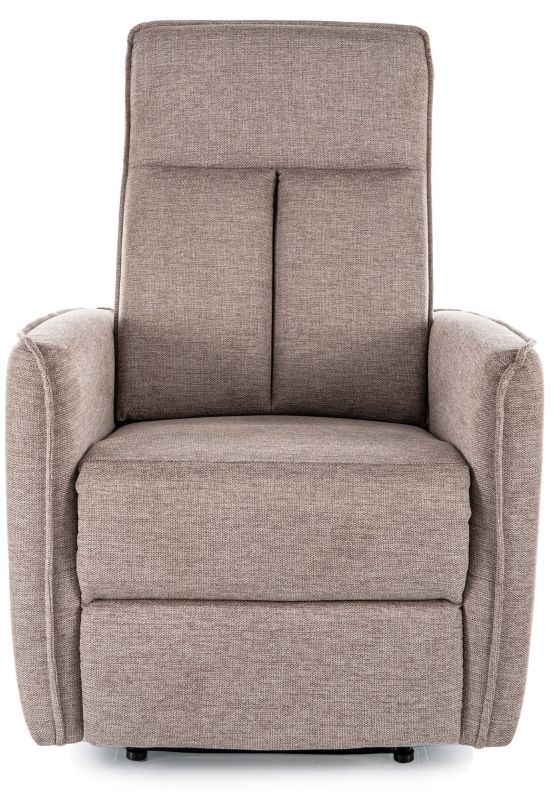 Relaxačné televízne polohovateľné kreslo, béžová brego 34