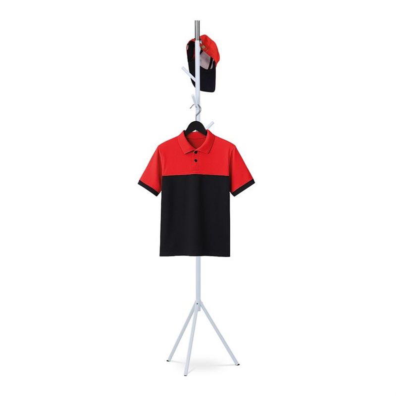 Vešiak stojanový, kovový, biely matný lak