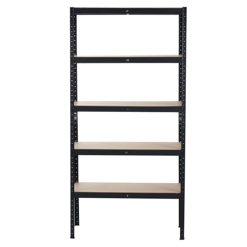 Viacúčelový policový regál, dub-čierna