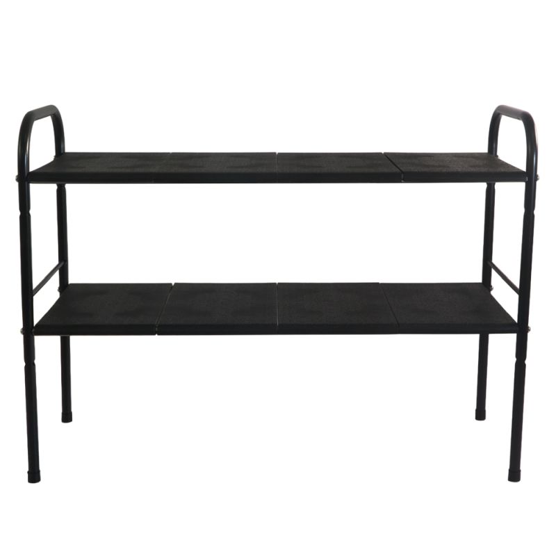 Nastaviteľný regál z ocele v čiernom prevedení