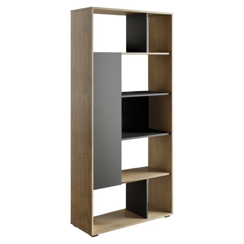 Štýlový regál z laminovanej DTD, dub cremona-antracit