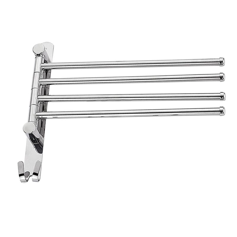 Elegantný nástenný držiak na uteráky, strieborný