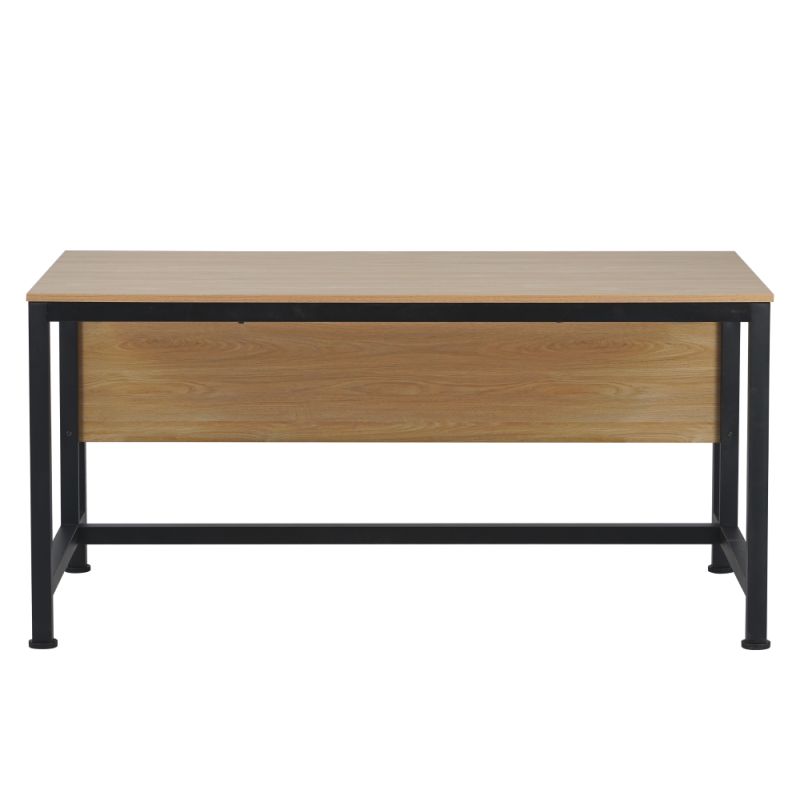 Elegantný a funkčný PC stôl, dub-čierna, 150x80