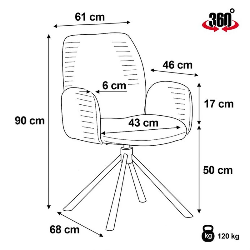 Elegantná jedálenská stolička, antracitová hladká látka, čierny kov