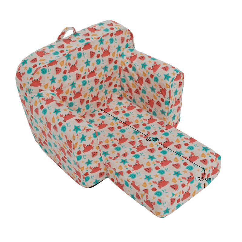 Rozkladací sedací vak, mix farieb