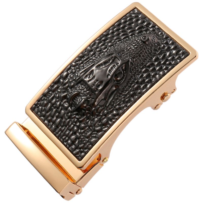 Automatická kovová pracka GOLD CROCO pre remene so šírkou 3.5cm