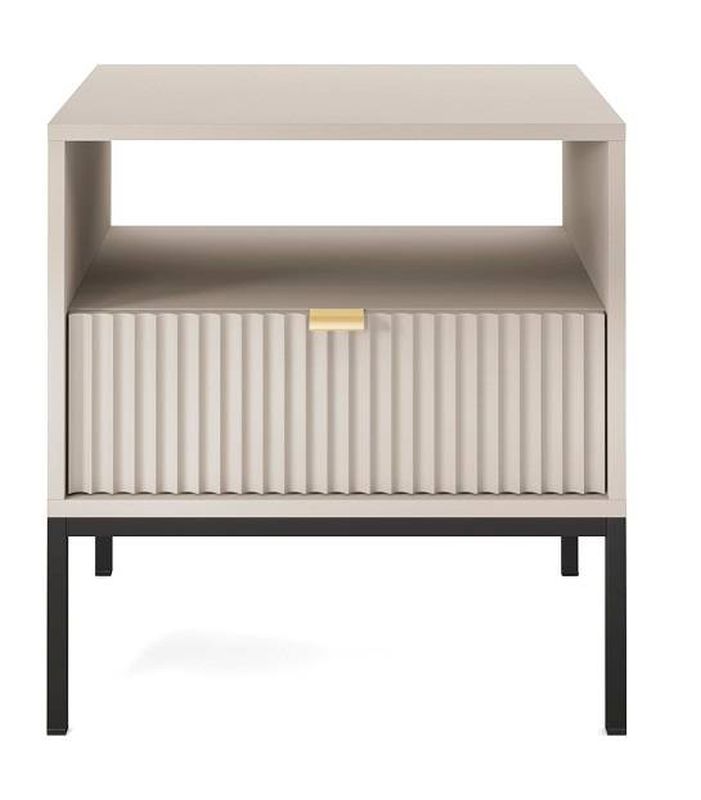 Nočný stolík na nožičkách, čierna-cashmere