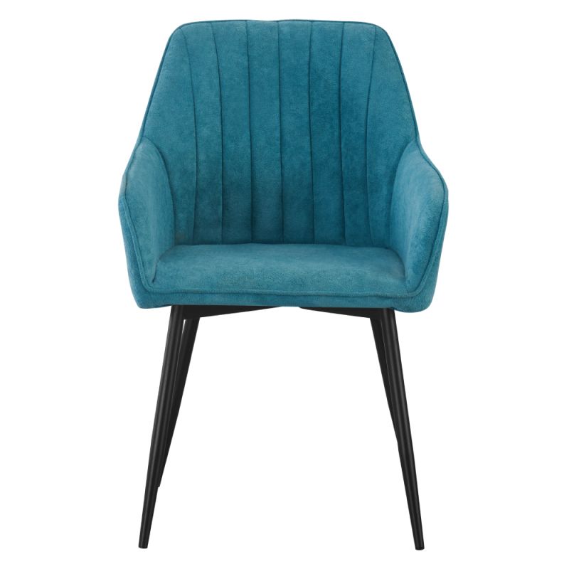 Dizajnové kreslo zelená látka, čierny kov