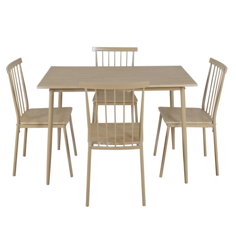 Jedálenský set 1+4, buk prírodný
