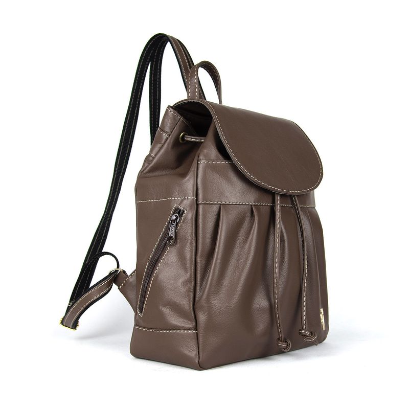 Módny kožený ruksak z pravej kože v Marrone farbe