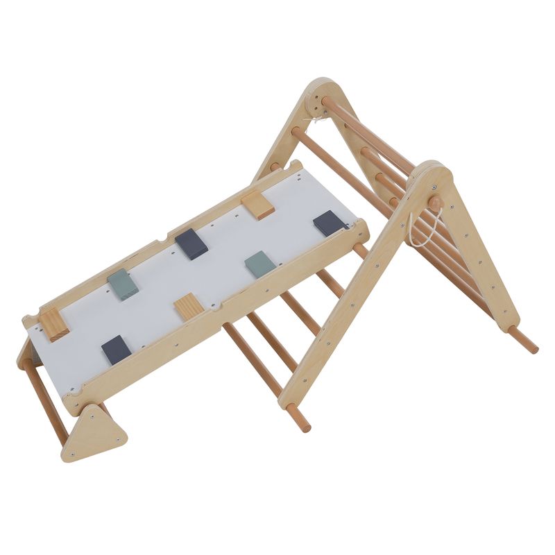 Montessori Piklerovej trojuholník 3v1, prírodná-mix farieb