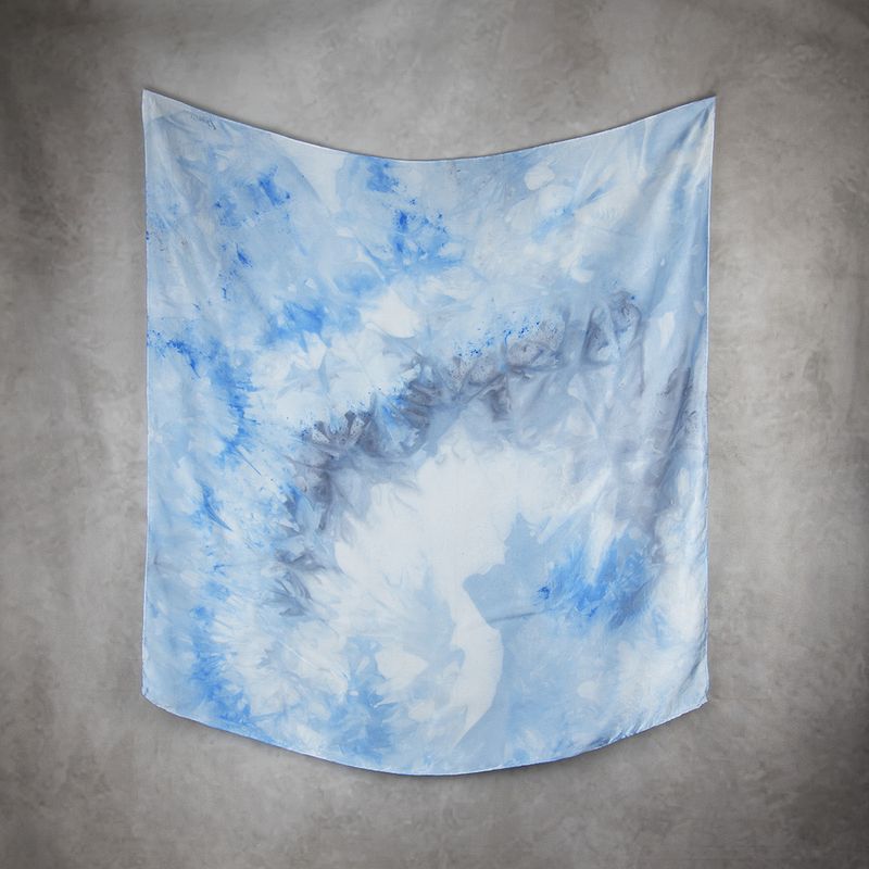 Limitovaná hodvábna šatka LIMITED_223 – 90 x 90 cm, ručne vyrobená na Slovensku