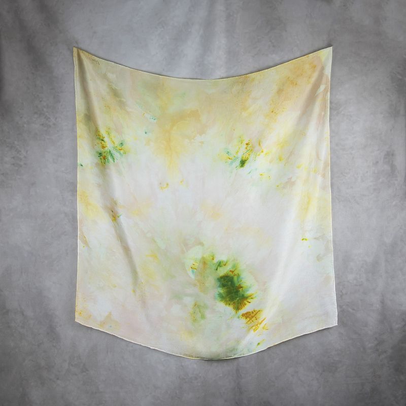 Hodvábna šatka LIMITED_248 – 90 x 90 cm, ručná výroba - 1 kus