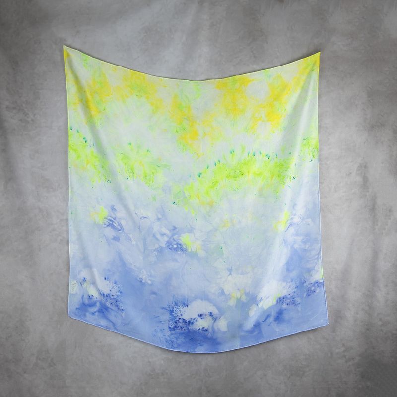 Hodvábna šatka LIMITED_278 – Ručne vyrábaná na Slovensku, 90 × 90 cm