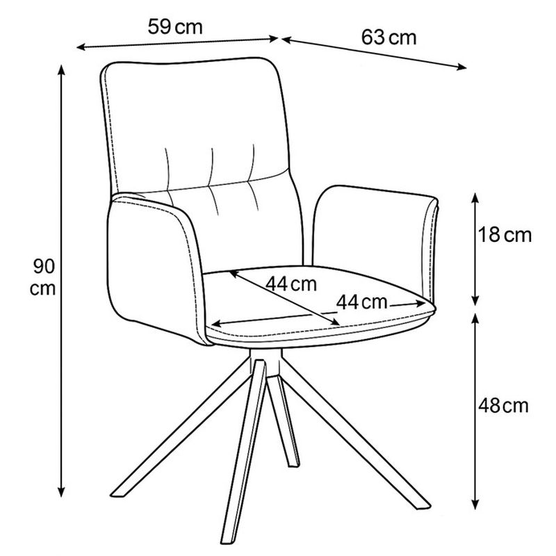 Elegantná jedálenská stolička sivá látka, 360 ° vratný mechanizmus