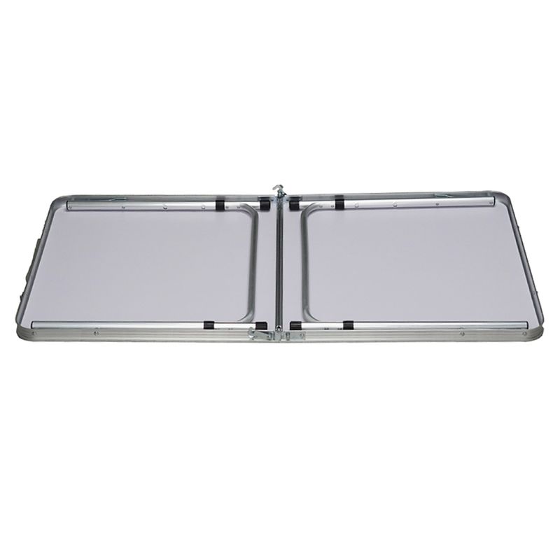 Skladací kempingový stôl 120 cm, hliník-MDF