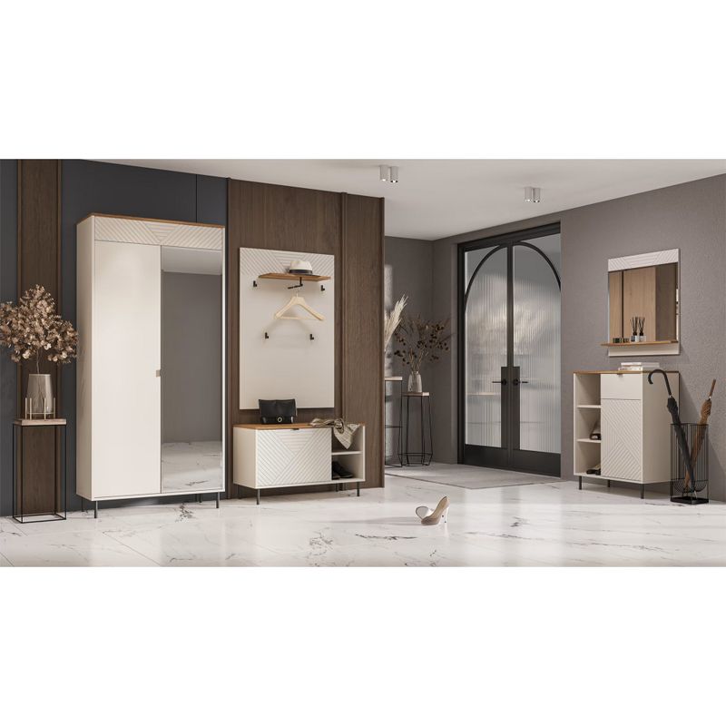 Vešiakový panel 80, kašmír-dub castello