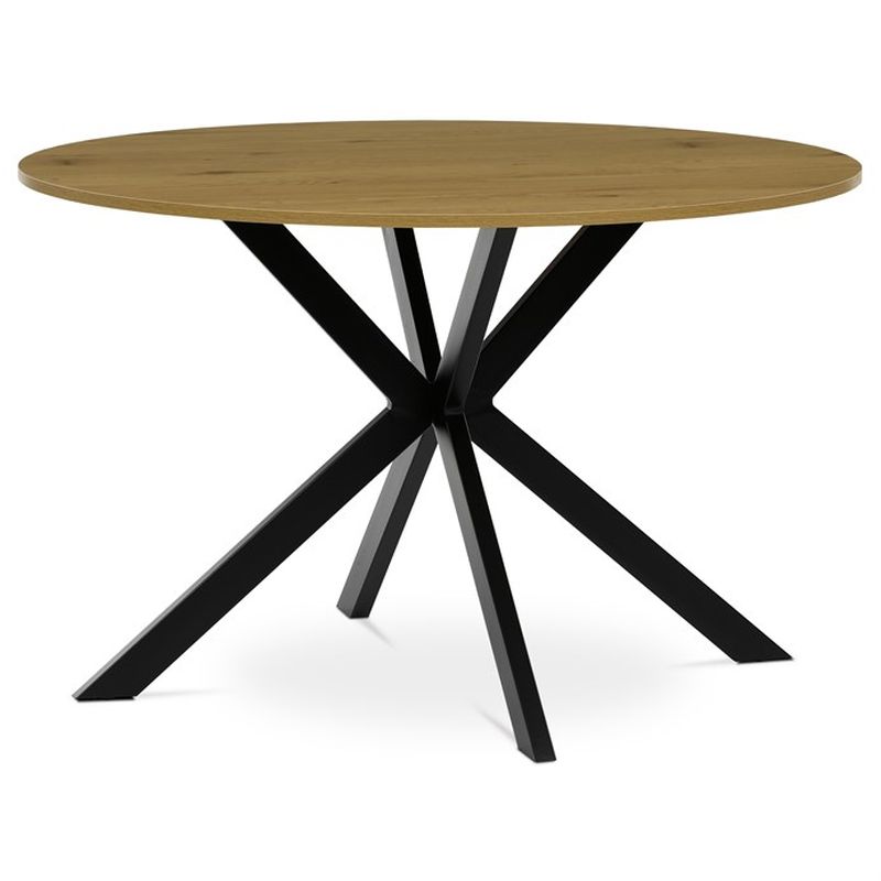 Jedálenský okrúhly stôl 120, MDF doska s dekorom divokého duba