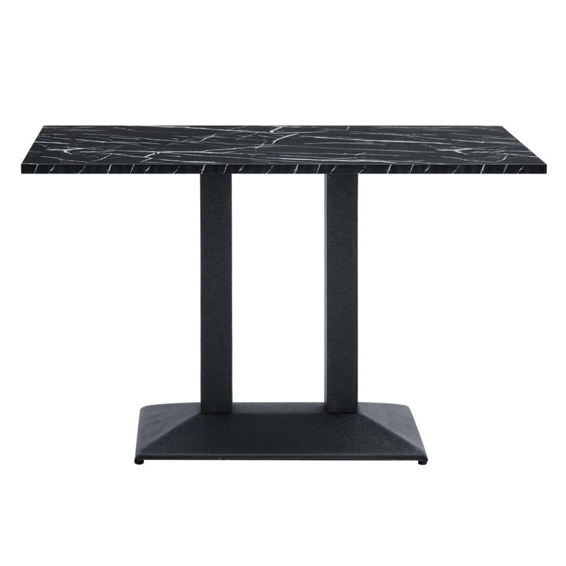 Elegantný jedálenský stôl, čierny mramor-čierna, 120x60