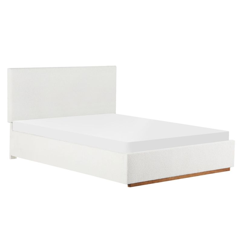 Manželská posteľ s roštom a úložným priestorom, 160x200, biela