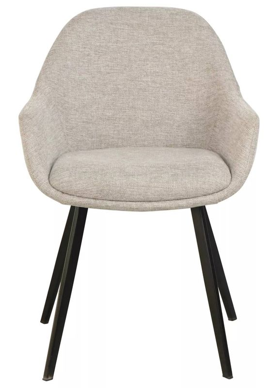 Jedálenská stolička látka Brego, čierny mat-svetlobéžová brego 31
