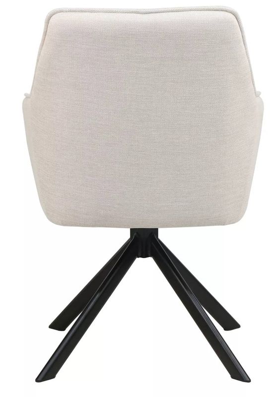 Moderné jedálenské kreslo s hrubým polstrovaním, svetlo béžová 22