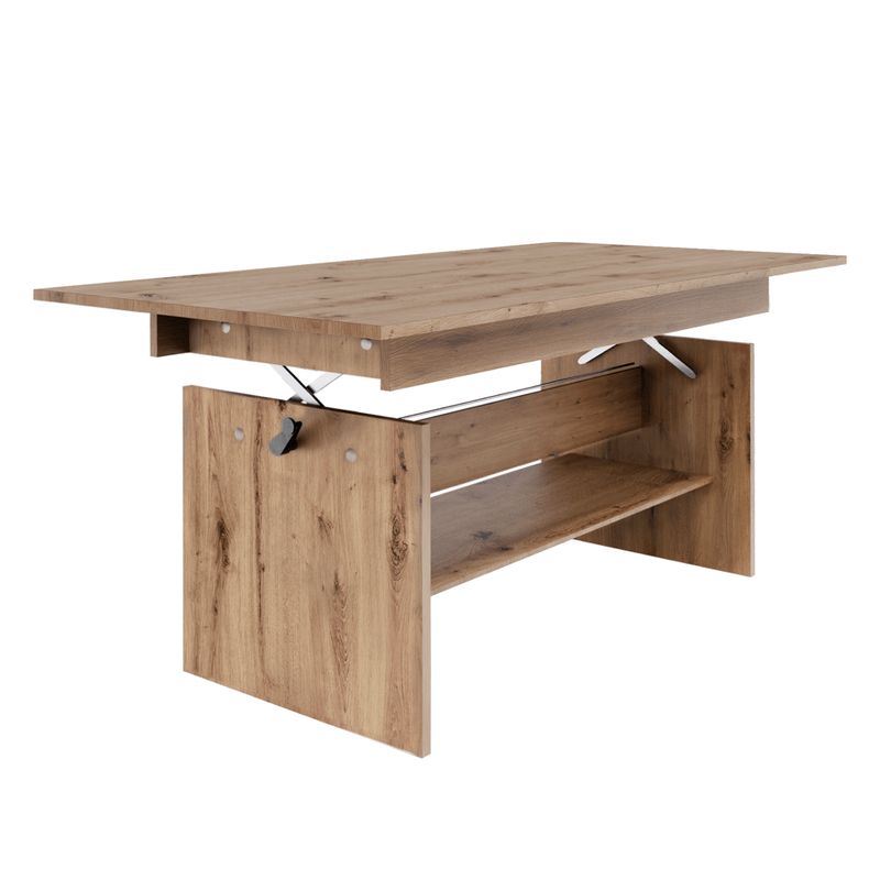 Jedálenský a konferenčný rozkladací stôl, dub artisan, 120-160