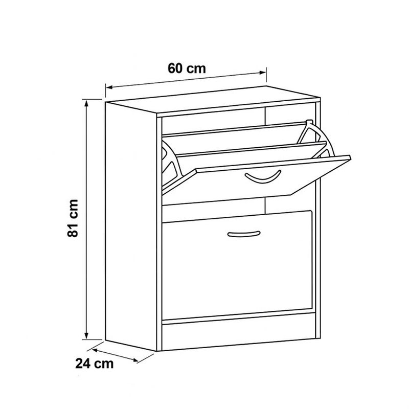 Botník s dvoma priehradkami, dub
