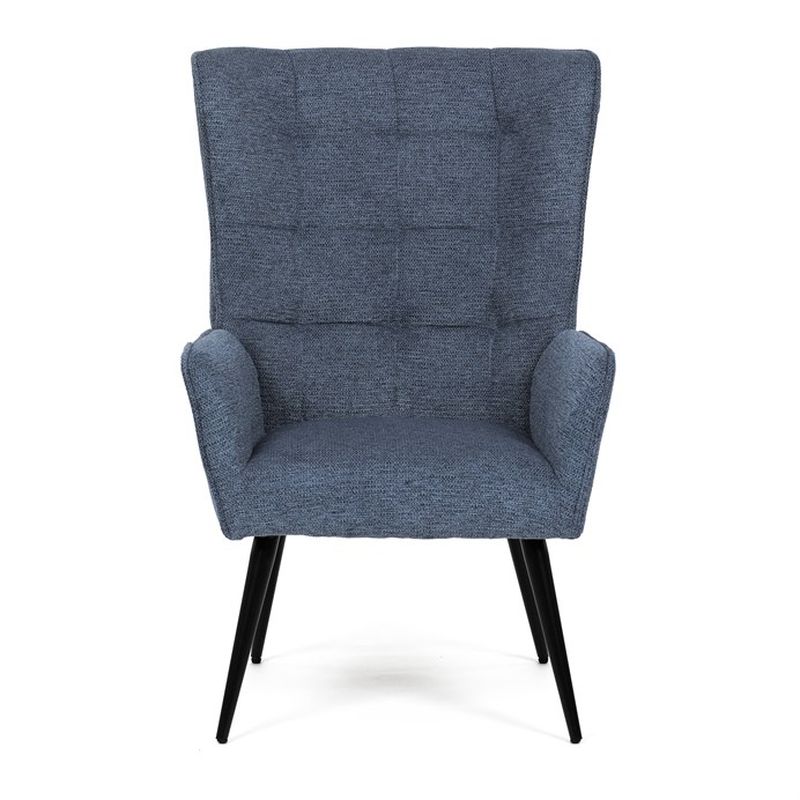 Moderné relaxačné kreslo v modrej látke