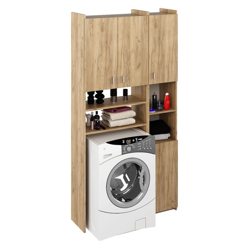 Skrinka nad práčku s regálom, dub artisan